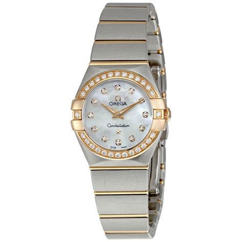 omega constellation mini ladies watch battery|omega constellation diamond bezel watch.